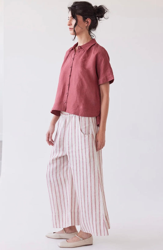 Eva's Sunday Oliver Pant in Burnt Sienna Stripe