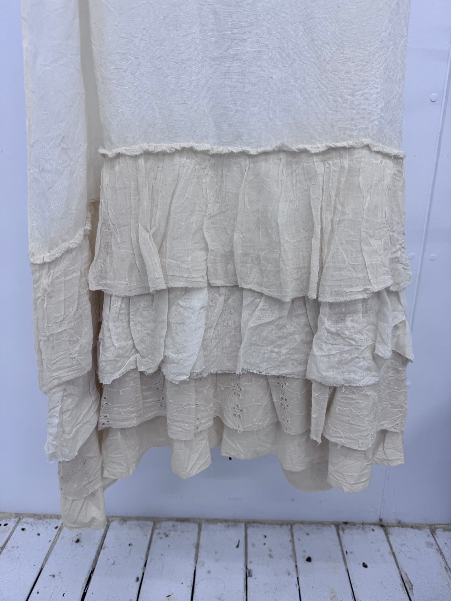 Miss Rose Sister Violet Waterlilly Ruffle dress - Cream Puff