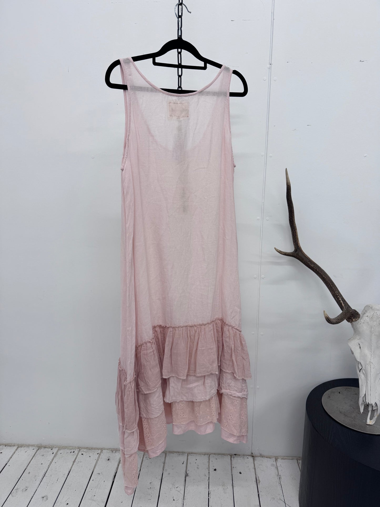 Miss Rose Sisiter Violet Water lilly Ruffle Dress - Powder Pink