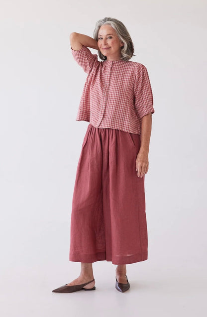 Eva's Sunday Lauri pleated Culotte in Burnt Sienna