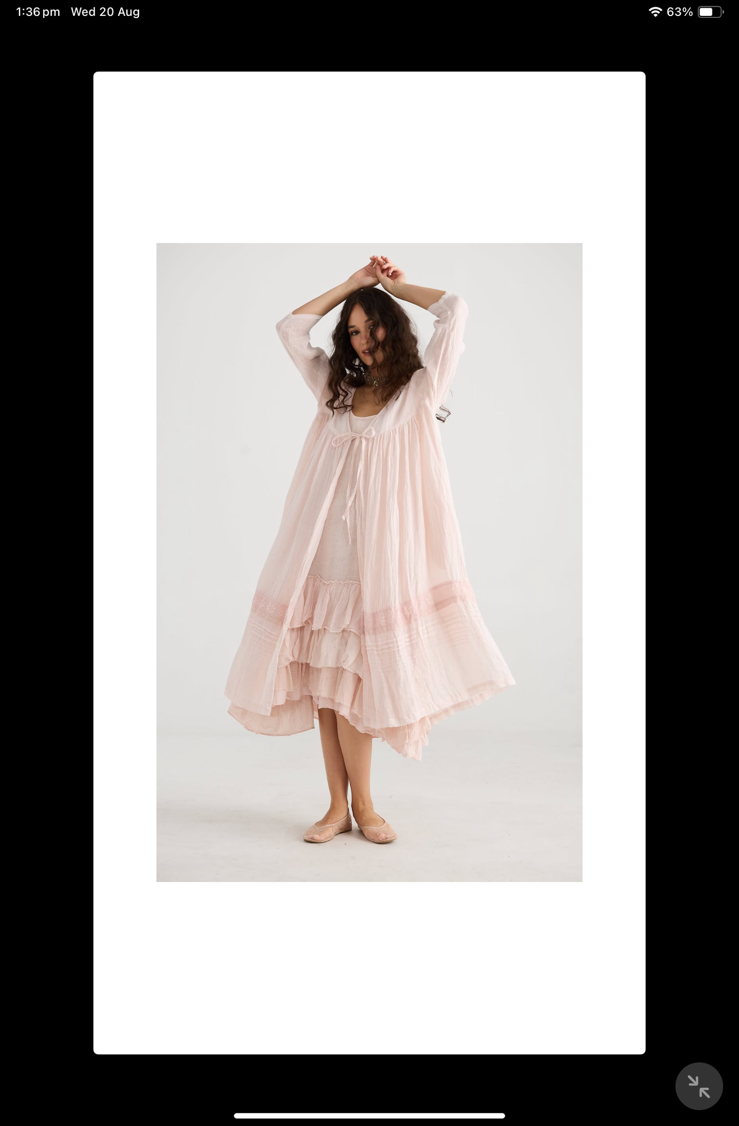 Miss Rose Sisiter Violet Water lilly Ruffle Dress - Powder Pink