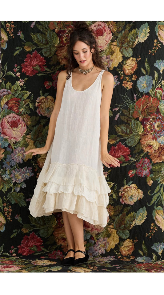 Miss Rose Sister Violet Waterlilly Ruffle dress - Cream Puff